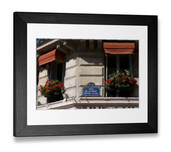 Framed Print : Detail of balcony, Ile de la Cite, Paris, France