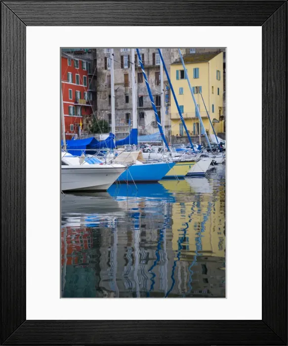 Framed Print : Corsica. France. Europe. Sailboats at the marina at Old Port in Bastia Framed Print : Corsica. France. Europe. Sailboats at the marina at Old Port in Bastia