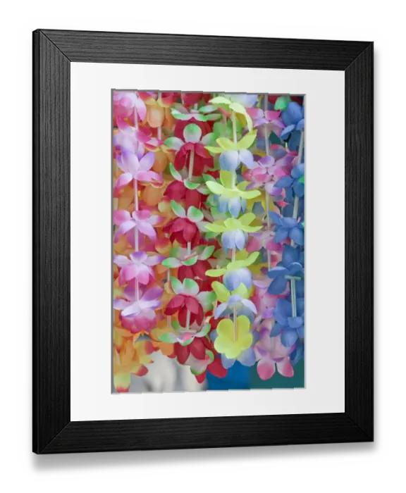 Framed Print : VANUATU, Efate Island, PORT VILA. Waterfront Market, flower leis Framed Print : VANUATU, Efate Island, PORT VILA. Waterfront Market, flower leis
