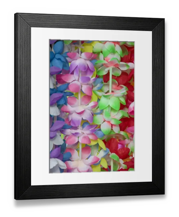 Framed Print : VANUATU, Efate Island, PORT VILA. Waterfront Market, flower leis Framed Print : VANUATU, Efate Island, PORT VILA. Waterfront Market, flower leis