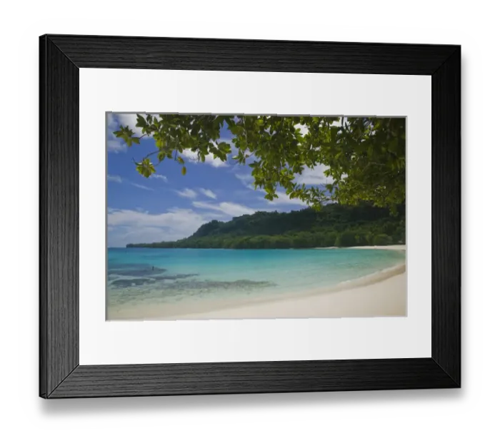 Framed Print : VANUATU, Espiritu Santo Island, CHAMPAGNE BEACH. Champagne Beach, the Best on Santo