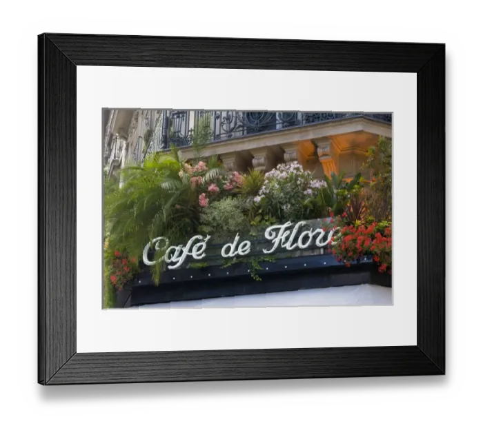 Framed Print : Cafe de Flore, Boulevard Saint-Germain, Paris, France Framed Print : Cafe de Flore, Boulevard Saint-Germain, Paris, France