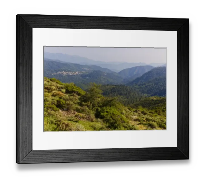 Framed Print : Corsica. France. Europe. View of Chiuvone River valley from Col de la Vaccia Framed Print : Corsica. France. Europe. View of Chiuvone River valley from Col de la Vaccia