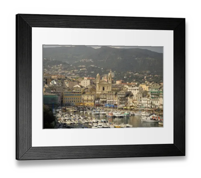 Framed Print : Europe, France, Corsica, Bastia. Main city on Cap Corse. Vieux Porte (Old Port)
