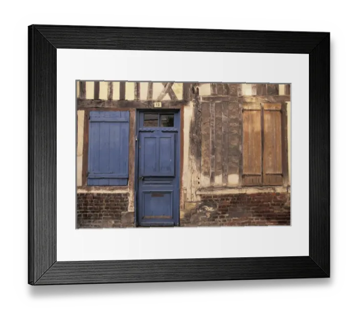 Framed Print : FRANCE, Normandy Honfleur Old Building Doorway