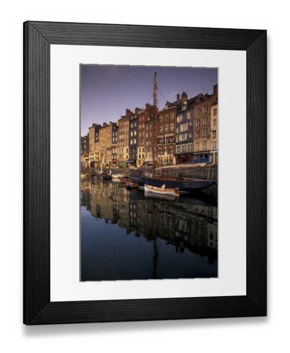 Framed Print : FRANCE, Normandy Honfleur Quai St. Catherine at Dusk Framed Print : FRANCE, Normandy Honfleur Quai St. Catherine at Dusk