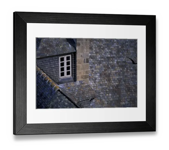 Framed Print : FRANCE, Normandy Mont St. Michel Building Details