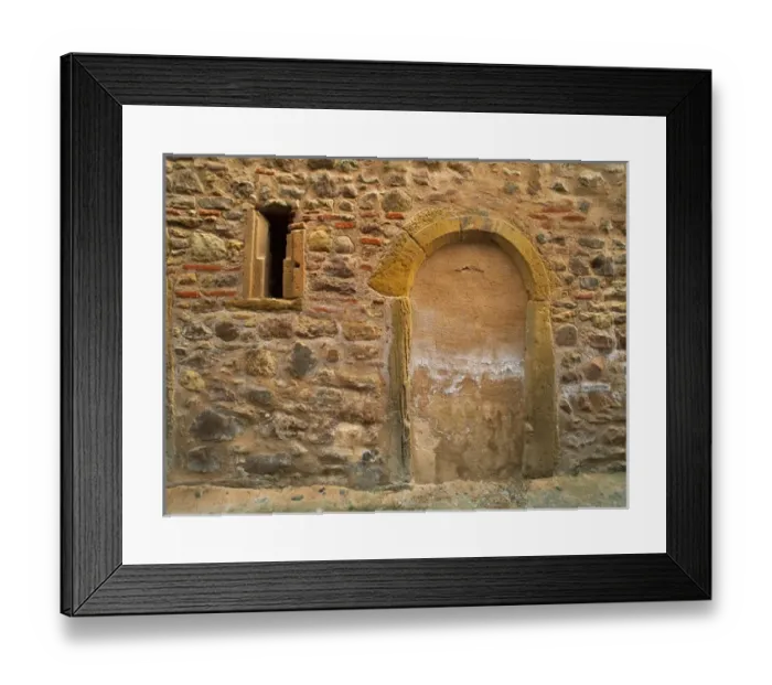 Framed Print : A closed-up doorway in Provence, France