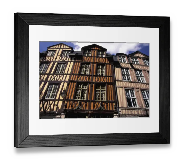 Framed Print : FRANCE, Normandy Rouen Half Timbered Buildings Framed Print : FRANCE, Normandy Rouen Half Timbered Buildings