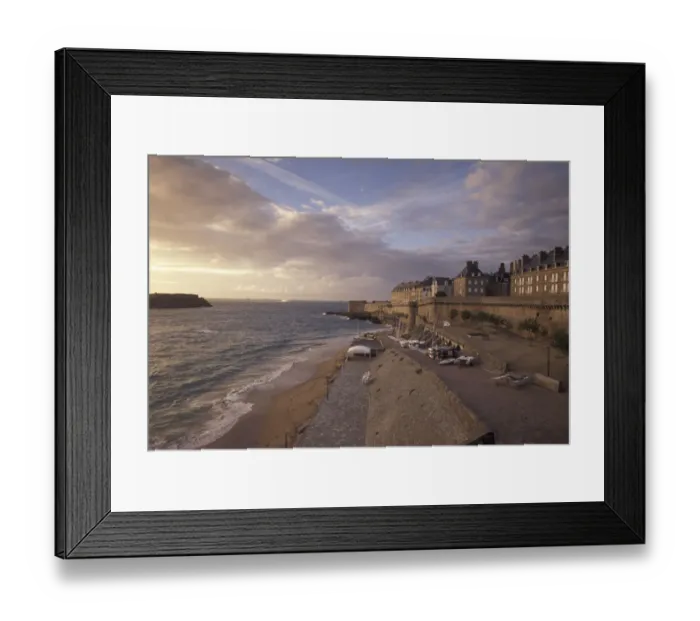 Framed Print : FRANCE, Normandy St Malo Cannons on Rampart Walls Framed Print : FRANCE, Normandy St Malo Cannons on Rampart Walls