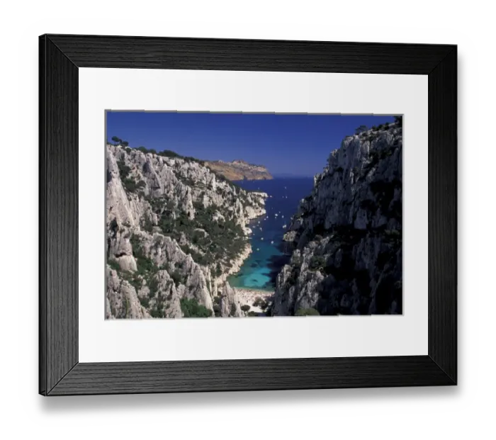 Framed Print : FRANCE, Bouches-du-Rhone Cassis Calanque d en Vau