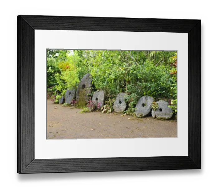 Framed Print : Yap. A stone money bank Framed Print : Yap. A stone money bank