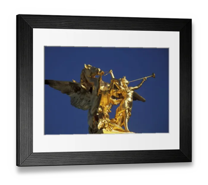 Framed Print : FRANCE, Paris Victory Columns near Alexandre III Bridge Framed Print : FRANCE, Paris Victory Columns near Alexandre III Bridge