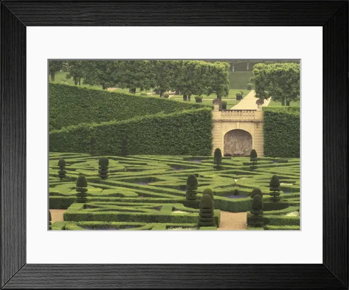 Framed Print : Europe, France, Indre-et-Loire; Loire Valley, Villandry Jardins et Chateau Villandry