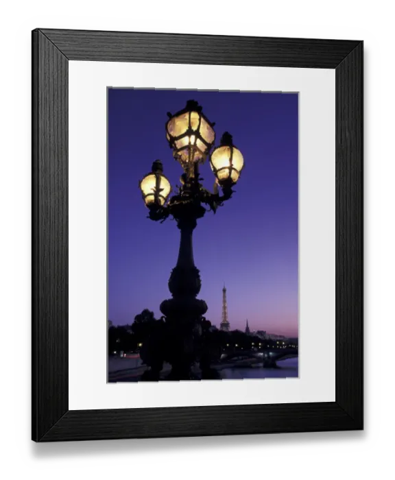 Framed Print : Europe, France, Paris, Streetlamp, Pont Alexandre III, Eiffel Tower in background Framed Print : Europe, France, Paris, Streetlamp, Pont Alexandre III, Eiffel Tower in background