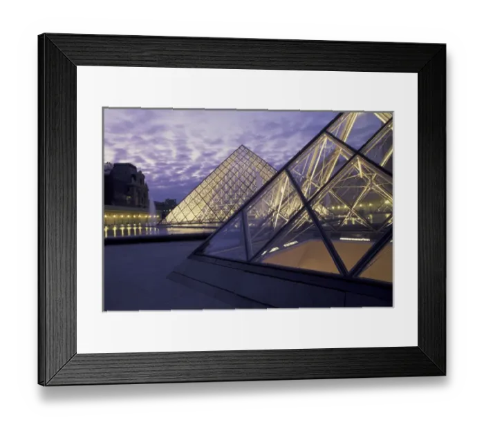 Framed Print : Europe, France, Paris, Louvre pyramids Framed Print : Europe, France, Paris, Louvre pyramids