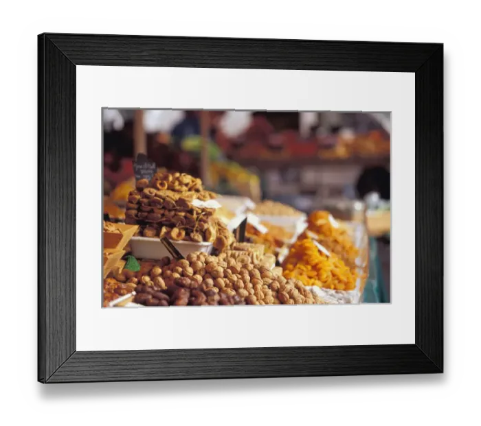 Framed Print : EU, France, Cote D Azur  /  French Riviera, Nice. Cours Saleya, Old Nice, Nuts
