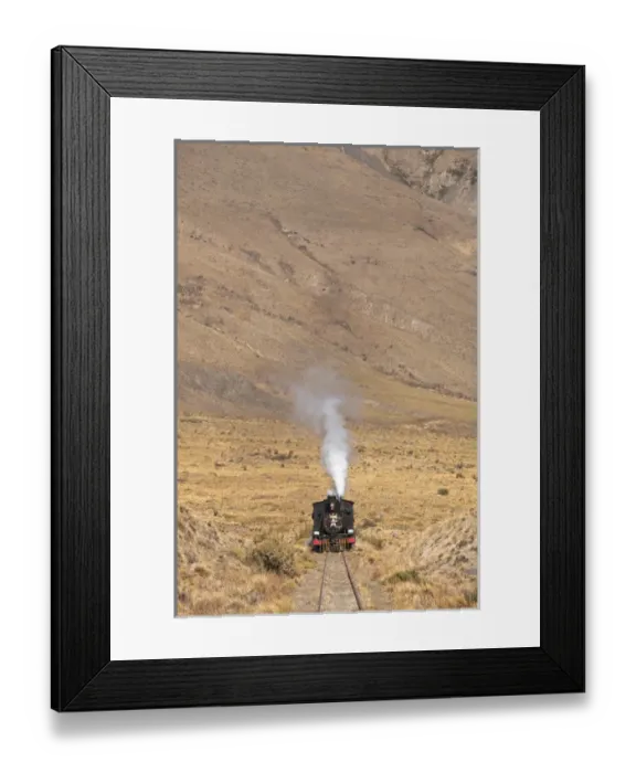 Framed Print : ARGENTINA, Chubut Province, Esquel. La Trochita narrow gauge steam train, Old Patagonian Framed Print : ARGENTINA, Chubut Province, Esquel. La Trochita narrow gauge steam train, Old Patagonian