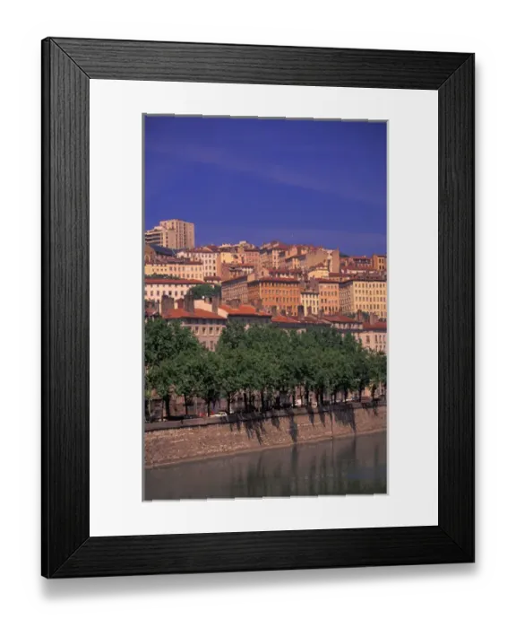 Framed Print : EU, France, Rhone Valley, Vallee du Rhone, Lyon. Croix Rousse District, Rhone River Framed Print : EU, France, Rhone Valley, Vallee du Rhone, Lyon. Croix Rousse District, Rhone River