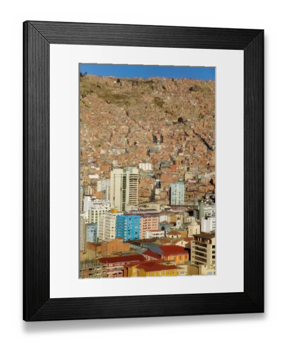 Framed Print : Cityscape of La Paz downtown, Bolivia