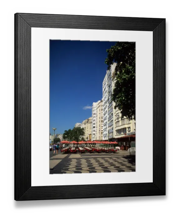 Framed Print : Life in Brazil world famous Copabana walkway in Rio de Janeiro holiday Framed Print : Life in Brazil world famous Copabana walkway in Rio de Janeiro holiday