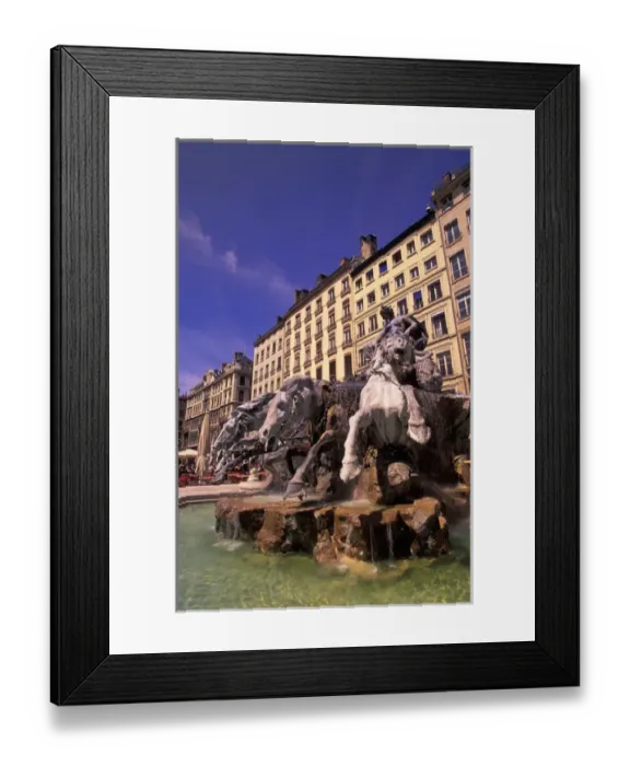 Framed Print : EU, France, Rhone Valley, Vallee du Rhone, Lyon. Fountain in Place des Terreaux Framed Print : EU, France, Rhone Valley, Vallee du Rhone, Lyon. Fountain in Place des Terreaux