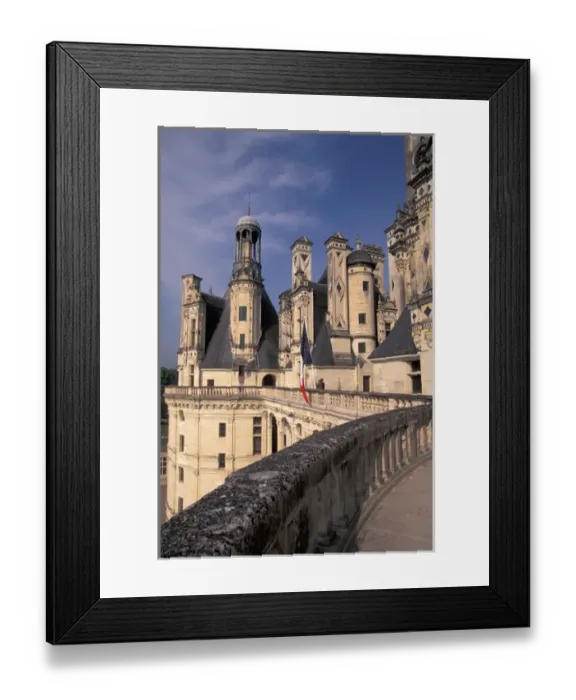 Framed Print : EU, France, Loire Valley, Loir-et-Cher. Chateau de Chambord, Roof view