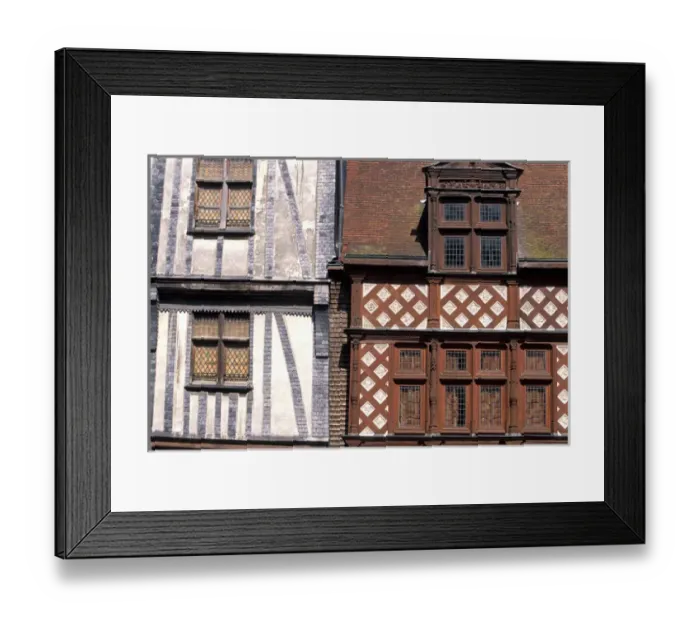 Framed Print : EU, France, Normandy, Seine, Rouen, Maritime. Half timbered buildings, Old Rouen Framed Print : EU, France, Normandy, Seine, Rouen, Maritime. Half timbered buildings, Old Rouen