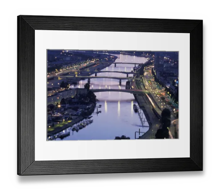 Framed Print : EU, France, Normandy, Seine, Rouen, Maritime. Seine River and city Framed Print : EU, France, Normandy, Seine, Rouen, Maritime. Seine River and city