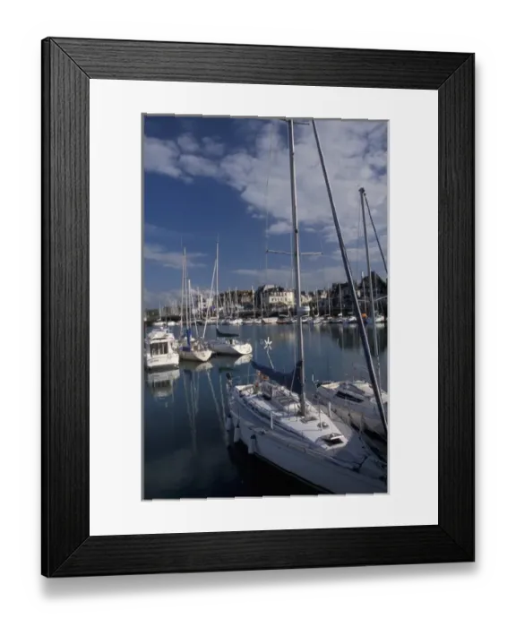 Framed Print : EU, France, Normandy, Calvados, Deauville. Marina Framed Print : EU, France, Normandy, Calvados, Deauville. Marina