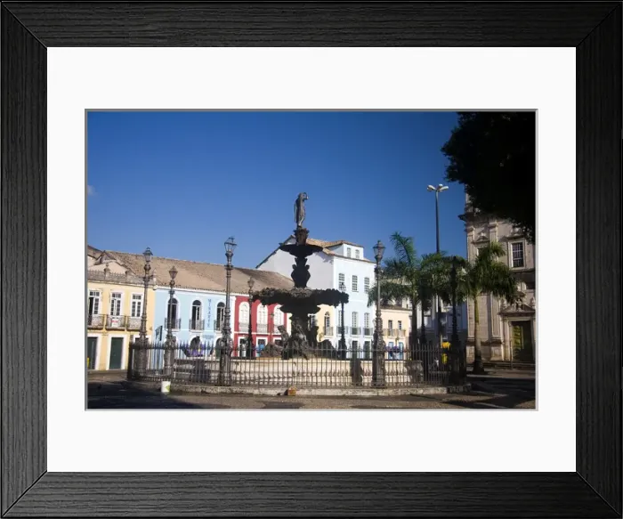 Framed Print : Salvador, Brazil. The old city center of Salvador, Pelhourino; has been rennovated Framed Print : Salvador, Brazil. The old city center of Salvador, Pelhourino; has been rennovated