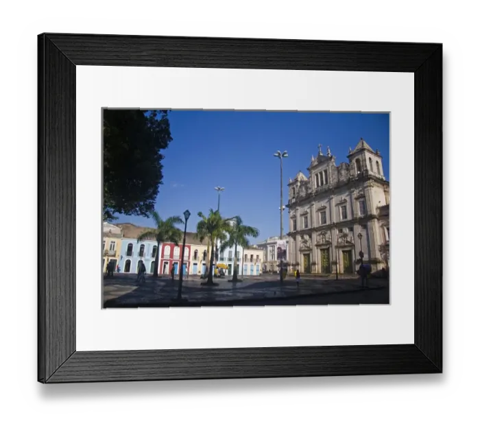 Framed Print : Salvador, Brazil. The old city center of Salvador, Pelhourino; has been rennovated Framed Print : Salvador, Brazil. The old city center of Salvador, Pelhourino; has been rennovated