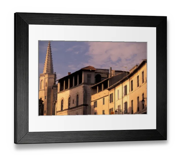 Framed Print : EU, France, Provence, Bouches-du-Rhone, Arles. Buildings near Roman amphitheatre Framed Print : EU, France, Provence, Bouches-du-Rhone, Arles. Buildings near Roman amphitheatre