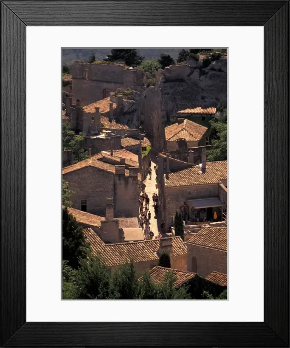 Framed Print : EU, France, Provence, Bouches-du-Rhone, Les Baux de Provence. Village view Framed Print : EU, France, Provence, Bouches-du-Rhone, Les Baux de Provence. Village view