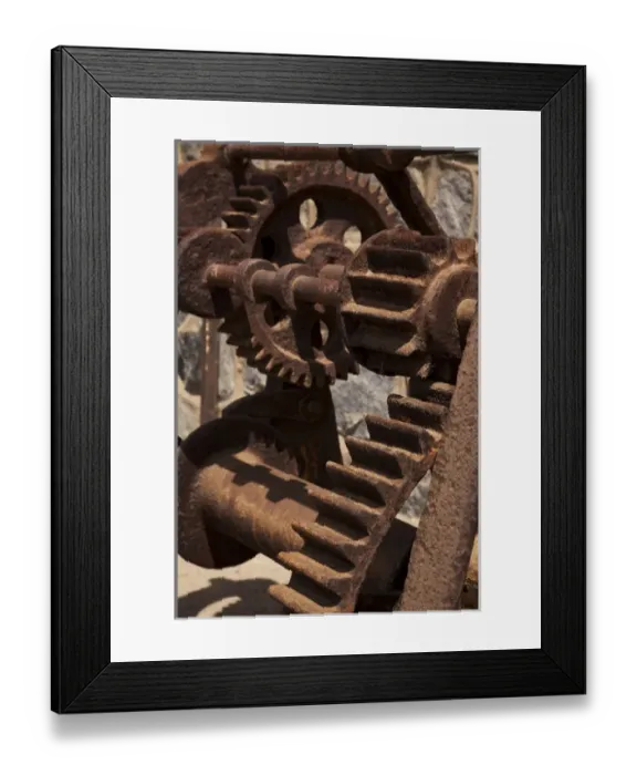 Framed Print : South America, Chile, Zapallar. Close-up of rusted gears. Credit as: Wendy Kaveney Framed Print : South America, Chile, Zapallar. Close-up of rusted gears. Credit as: Wendy Kaveney