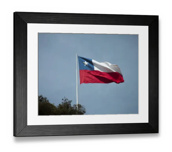 Framed Print : South America, Chile, Valparaiso. Chilean flag flies in breeze. Credit as: Wendy Framed Print : South America, Chile, Valparaiso. Chilean flag flies in breeze. Credit as: Wendy