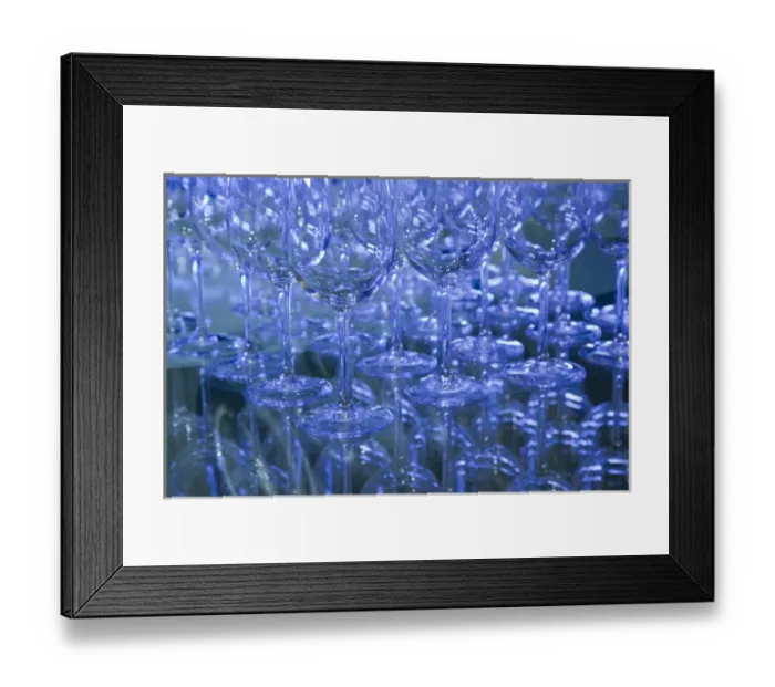 Framed Print : South America, Chile, Colchagua. Glasses ready for wine tasting. Credit as: Wendy Framed Print : South America, Chile, Colchagua. Glasses ready for wine tasting. Credit as: Wendy