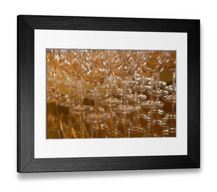 Framed Print : South America, Chile, Colchagua. Glasses ready for wine tasting. Credit as: Wendy Framed Print : South America, Chile, Colchagua. Glasses ready for wine tasting. Credit as: Wendy