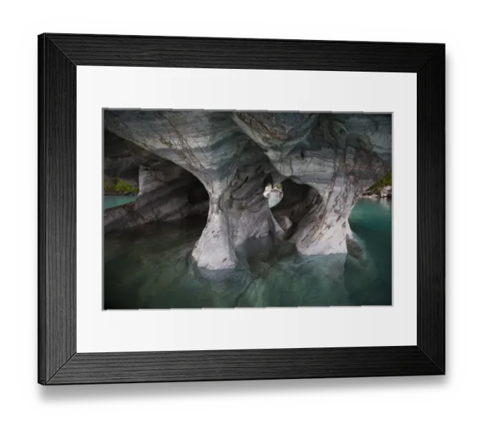 Framed Print : Marble caves, Lago Carrera, Patagonia, Chile