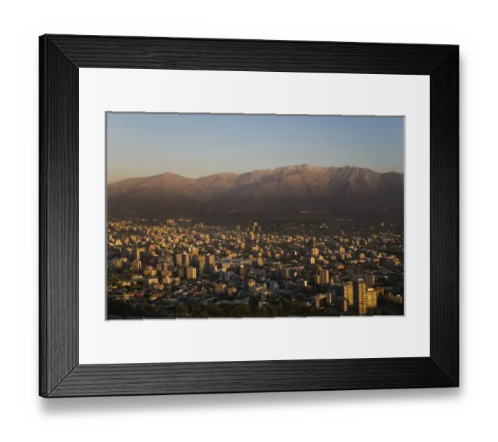 Framed Print : Santiago, Chile backed by Andes Mountains Framed Print : Santiago, Chile backed by Andes Mountains