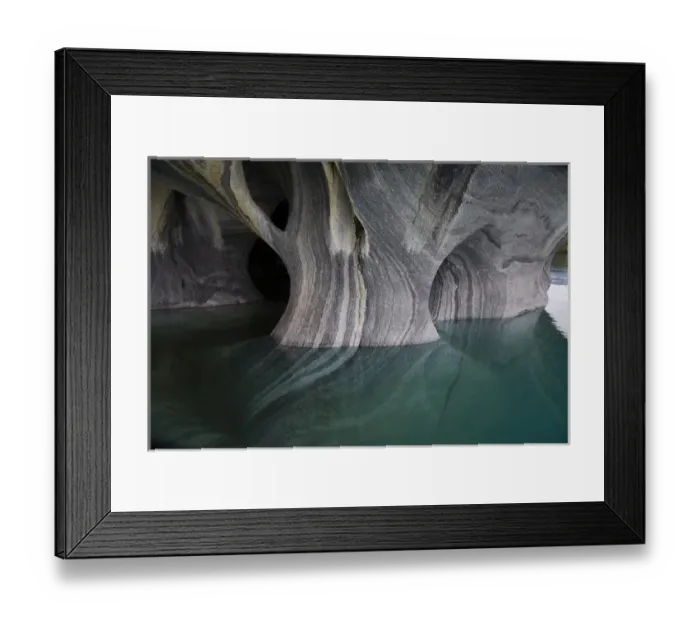 Framed Print : Marble caves, Lago Carrera, Patagonia, Chile