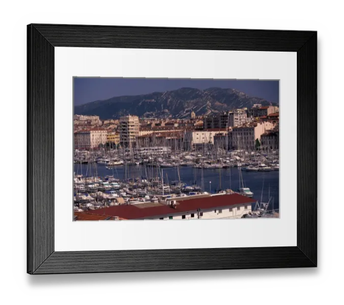 Framed Print : EU, France, Provence, Bouches-du-Rhone, Marseille. Vieux Port in daytime Framed Print : EU, France, Provence, Bouches-du-Rhone, Marseille. Vieux Port in daytime