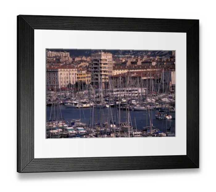 Framed Print : EU, France, Provence, Bouches-du-Rhone, Marseille. Vieux Port in daytime Framed Print : EU, France, Provence, Bouches-du-Rhone, Marseille. Vieux Port in daytime