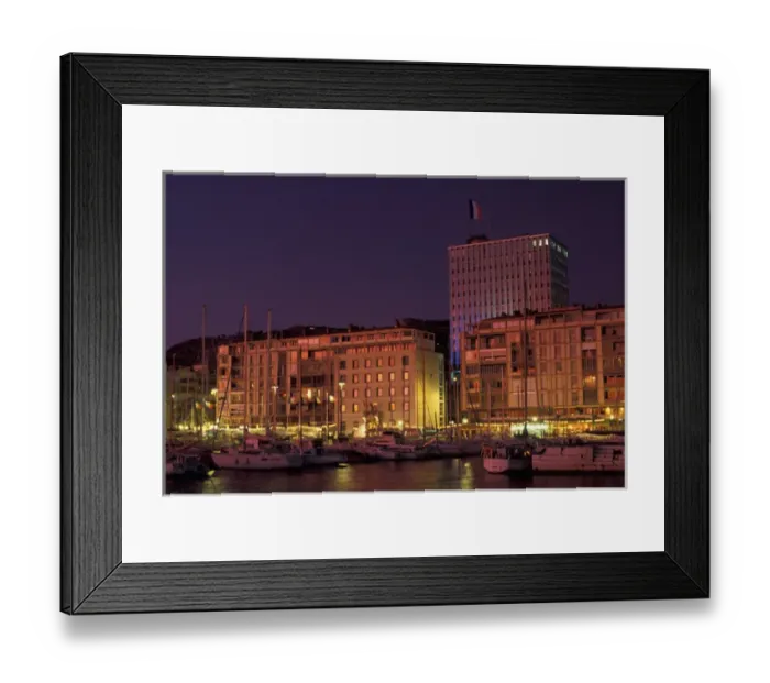 Framed Print : EU, France, Toulon at night Framed Print : EU, France, Toulon at night