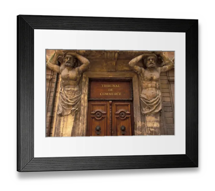 Framed Print : EU, France, Provence, Bouches-du-Rhone, Aix-en-Provence. Cours Mirabou, architecture