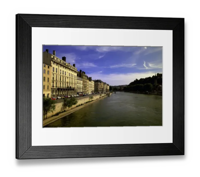 Framed Print : Europe, France, Rhone Valley, Lyon. Saone River, Quai Tilsitt with riverfront buildings Framed Print : Europe, France, Rhone Valley, Lyon. Saone River, Quai Tilsitt with riverfront buildings