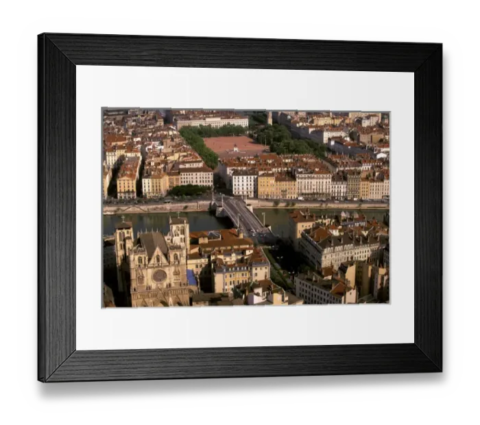 Framed Print : Europe, France, Rhone Valley, Lyon. View from L Observatiore Framed Print : Europe, France, Rhone Valley, Lyon. View from L Observatiore