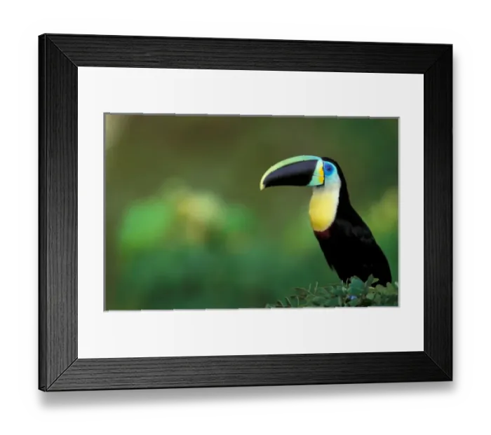 Framed Print : Colombia. Citron-throated toucan. (Ramphastos citeolaemau) Framed Print : Colombia. Citron-throated toucan. (Ramphastos citeolaemau)
