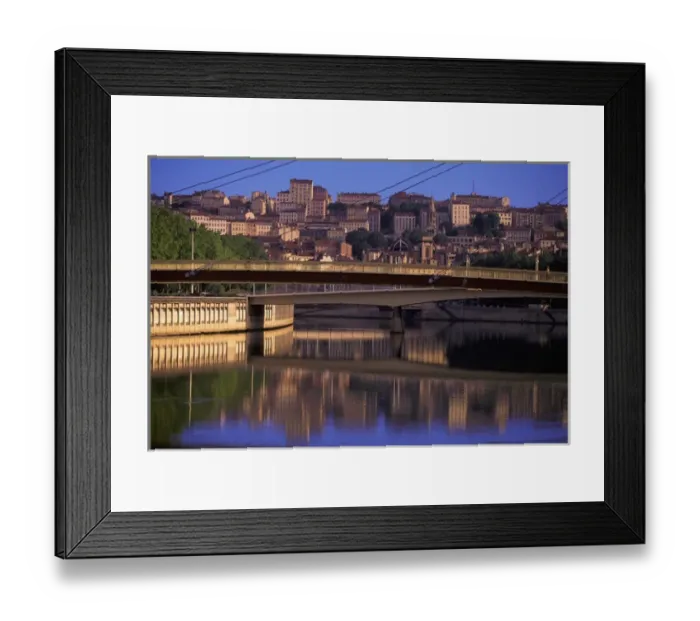 Framed Print : Europe, France, Rhone Valley, Lyon. Saone River and Croix Rousse Framed Print : Europe, France, Rhone Valley, Lyon. Saone River and Croix Rousse