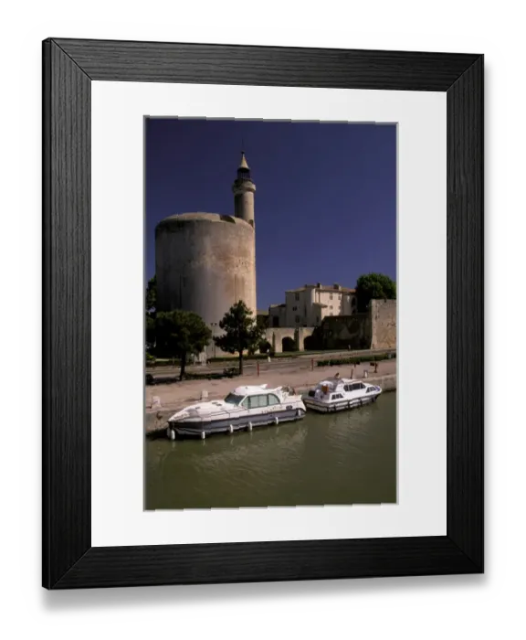 Framed Print : Europe, France, Provence, Gard-Aigurs-Nortes. Walled 13th century city, Tour de Constance
